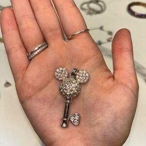 Disney Arribas Necklace (pendant only)- Mickey Studded Crystal Key